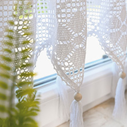 RACHELA Zazdrostka gotowa z ażurem, szerokość 100 x wysokość 90cm, kolor 001 biały 912432 RACHELA Zazdrostka gotowa z ażurem, szerokość 100 x wysokość 90cm, kolor 001 biały 912432