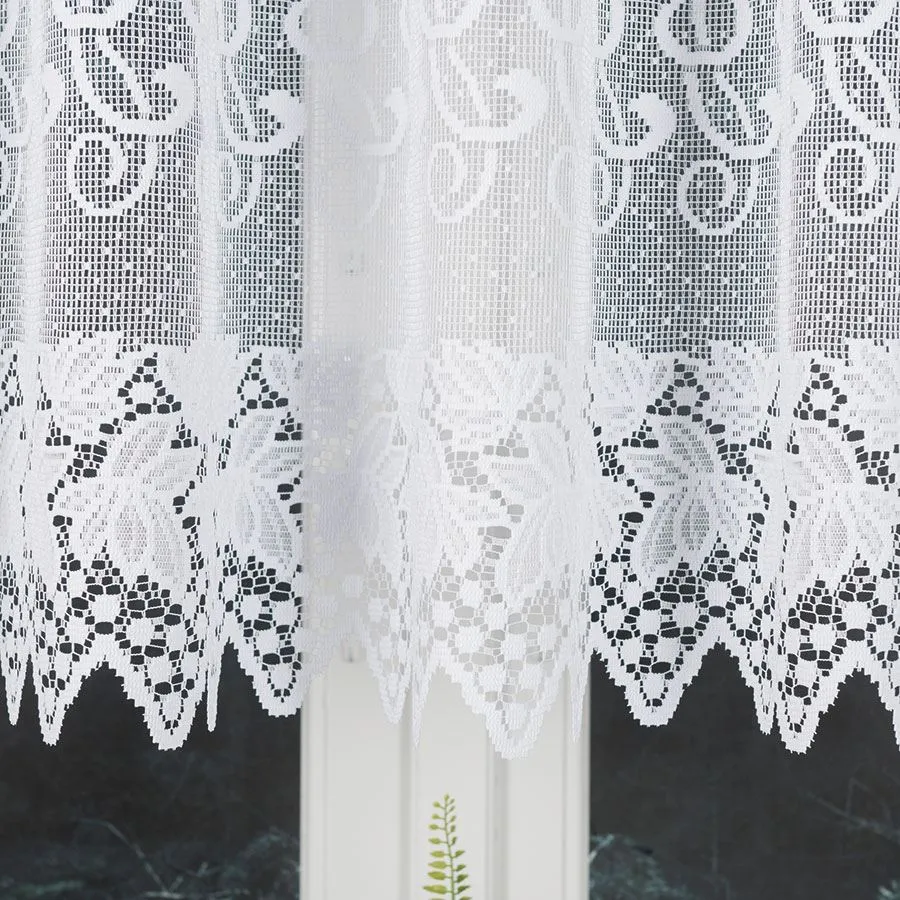 HERNANI Firanka żakardowa gotowa, szerokość 410 x wysokość 160cm, kolor 001 biały 004465