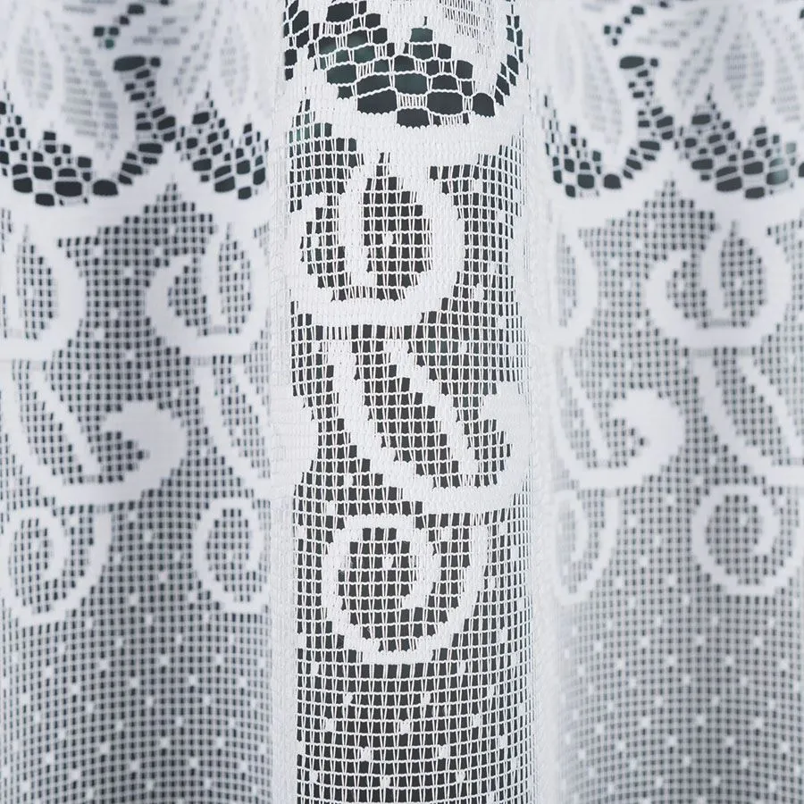 HERNANI Firanka żakardowa gotowa, szerokość 410 x wysokość 160cm, kolor 001 biały 004465