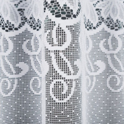 HERNANI Firanka żakardowa gotowa, szerokość 410 x wysokość 160cm, kolor 001 biały 004465 HERNANI Firanka żakardowa gotowa, szerokość 410 x wysokość 160cm, kolor 001 biały 004465