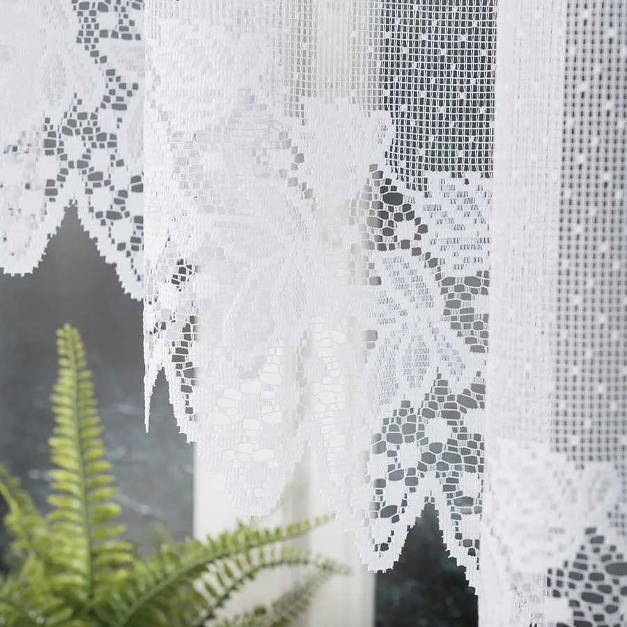 HERNANI Firanka żakardowa gotowa, szerokość 410 x wysokość 160cm, kolor 001 biały 004465