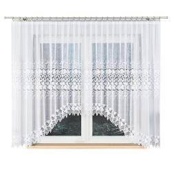 HERNANI Firanka żakardowa gotowa, szerokość 410 x wysokość 160cm, kolor 001 biały 004465 HERNANI Firanka żakardowa gotowa, szerokość 410 x wysokość 160cm, kolor 001 biały 004465