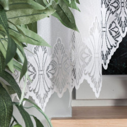 EMILIA Firanka żakardowa gotowa fala, szerokość 340 x wysokość 160cm, kolor 001 biały 181040