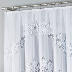 EMILIA Firanka żakardowa gotowa fala, szerokość 340 x wysokość 160cm, kolor 001 biały 181040