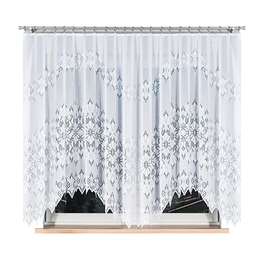 EMILIA Firanka żakardowa gotowa fala, szerokość 340 x wysokość 160cm, kolor 001 biały 181040
