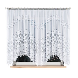 EMILIA Firanka żakardowa gotowa fala, szerokość 340 x wysokość 160cm, kolor 001 biały 181040