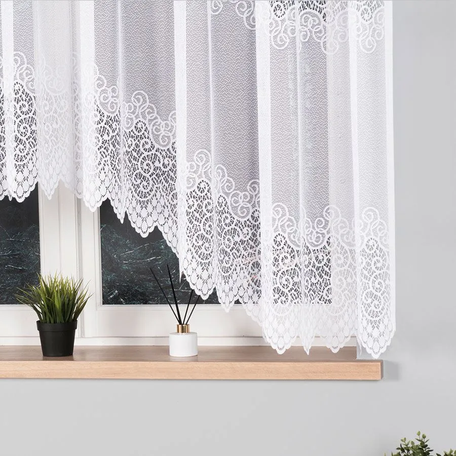 VIOLETTA Firanka żakardowa gotowa, szerokość 300 x wysokość 160cm, kolor 001 biały 001539