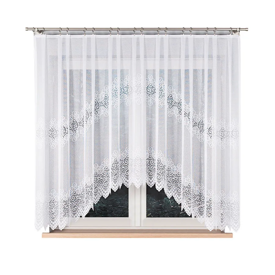 VIOLETTA Firanka żakardowa gotowa, szerokość 300 x wysokość 160cm, kolor 001 biały 001539