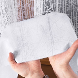 WIKTORIA Firanka żakardowa gotowa na prosto, szerokość 200 x wysokość 250cm, kolor 001 biały 018352
