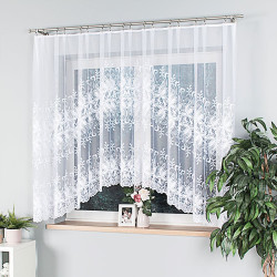 JOANNA Firanka żakardowa gotowa, szerokość 300 x wysokość 160cm, kolor 001 biały 018227 JOANNA Firanka żakardowa gotowa, szerokość 300 x wysokość 160cm, kolor 001 biały 018227