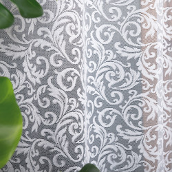 KATARZYNA Firanka żakardowa gotowa, szerokość 140cm wysokość 250cm, kolor 001 biały 022701