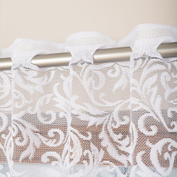 KATARZYNA Firanka żakardowa gotowa, szerokość 140cm wysokość 250cm, kolor 001 biały 022701