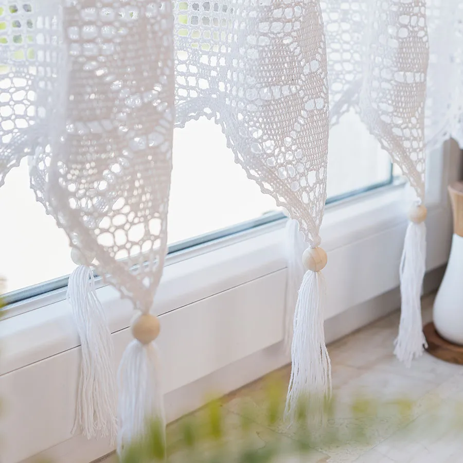 RACHELA Zazdrostka gotowa z ażurem, szerokość 200 x wysokość 90cm, kolor 001 biały 912432