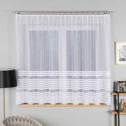 TOLA Firanka żakardowa gotowa, szerokość 300 x wysokość 160cm, kolor 001 biały 000281