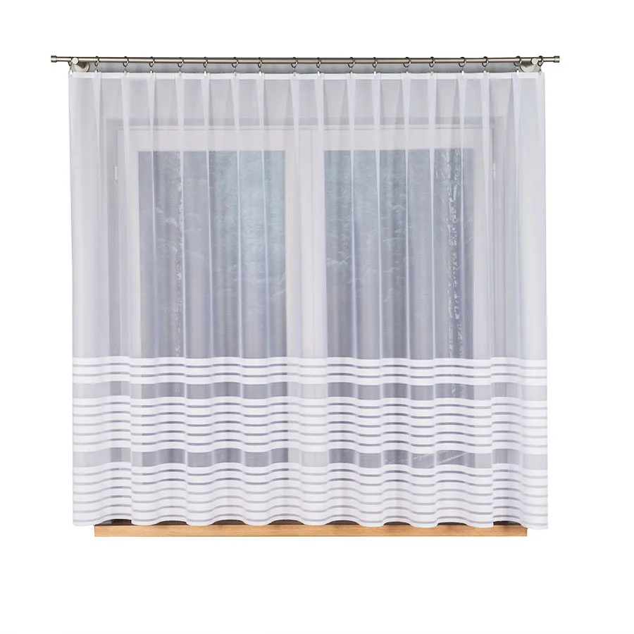 TOLA Firanka żakardowa gotowa, szerokość 300 x wysokość 160cm, kolor 001 biały 000281