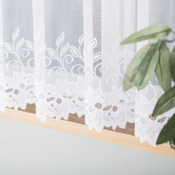 BASTIA Firanka żakardowa gotowa na prosto, szerokość 260 x wysokość 160cm, kolor 001 biały 648107