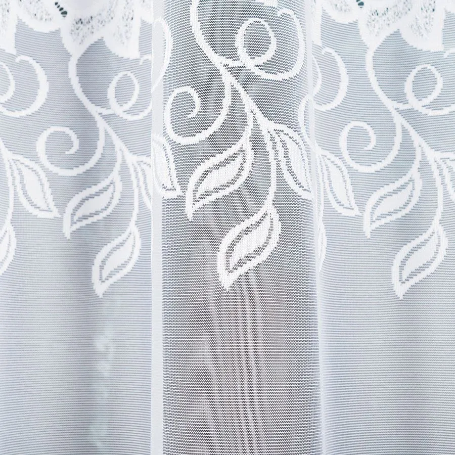 BASTIA Firanka żakardowa gotowa na prosto, szerokość 260 x wysokość 160cm, kolor 001 biały 648107