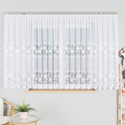 DEMETRIA Firanka żakardowa gotowa na prosto, szerokość 600 x wysokość 160cm, kolor 001 biały 017480 DEMETRIA Firanka żakardowa gotowa na prosto, szerokość 600 x wysokość 160cm, kolor 001 biały 017480