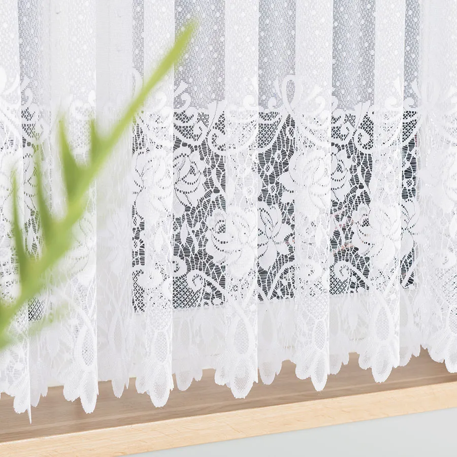 DEMETRIA Firanka żakardowa gotowa na prosto, szerokość 600 x wysokość 160cm, kolor 001 biały 017480