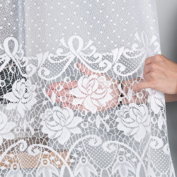 DEMETRIA Firanka żakardowa gotowa na prosto, szerokość 600 x wysokość 160cm, kolor 001 biały 017480 DEMETRIA Firanka żakardowa gotowa na prosto, szerokość 600 x wysokość 160cm, kolor 001 biały 017480