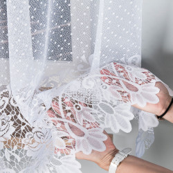 DEMETRIA Firanka żakardowa gotowa na prosto, szerokość 600 x wysokość 160cm, kolor 001 biały 017480 DEMETRIA Firanka żakardowa gotowa na prosto, szerokość 600 x wysokość 160cm, kolor 001 biały 017480