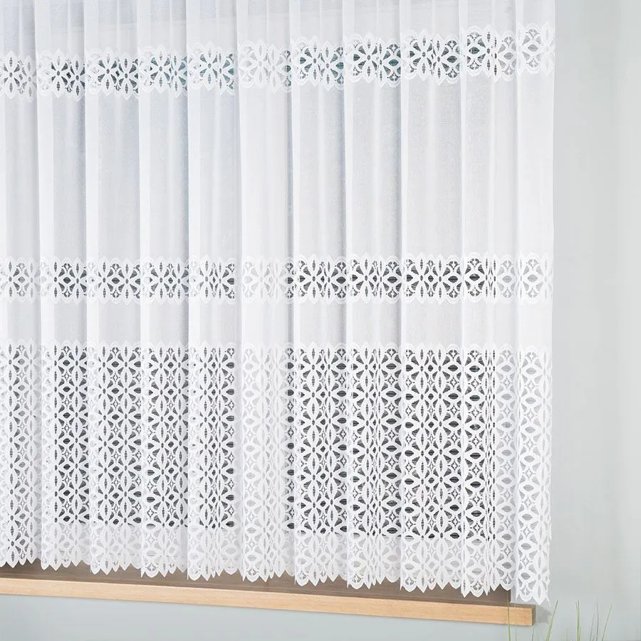 ADRIANNA Firanka żakardowa gotowa, szerokość 300 x wysokość 160cm, kolor 001 biały 018869