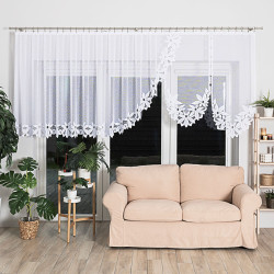 JADWIGA Firanka żakardowa gotowa, szerokość 500 x wysokość 140cm, kolor 001 biały 019318 JADWIGA Firanka żakardowa gotowa, szerokość 500 x wysokość 140cm, kolor 001 biały 019318