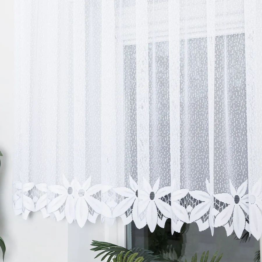 JADWIGA Firanka żakardowa gotowa, szerokość 500 x wysokość 140cm, kolor 001 biały 019318