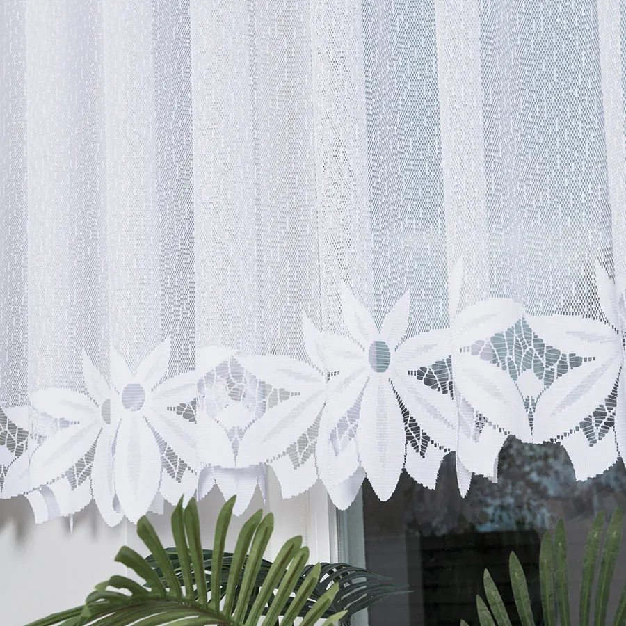 JADWIGA Firanka żakardowa gotowa, szerokość 500 x wysokość 140cm, kolor 001 biały 019318