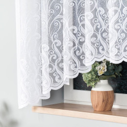 WANDA Firanka żakardowa gotowa, szerokość 300 x wysokość 160cm, kolor 001 biały 007234 WANDA Firanka żakardowa gotowa, szerokość 300 x wysokość 160cm, kolor 001 biały 007234