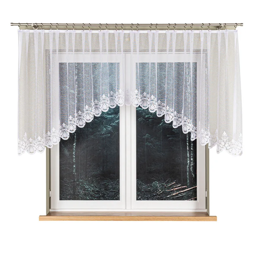 ŻANETA Firanka żakardowa gotowa, szerokość 400 x wysokość 105cm, kolor 001 biały 181043