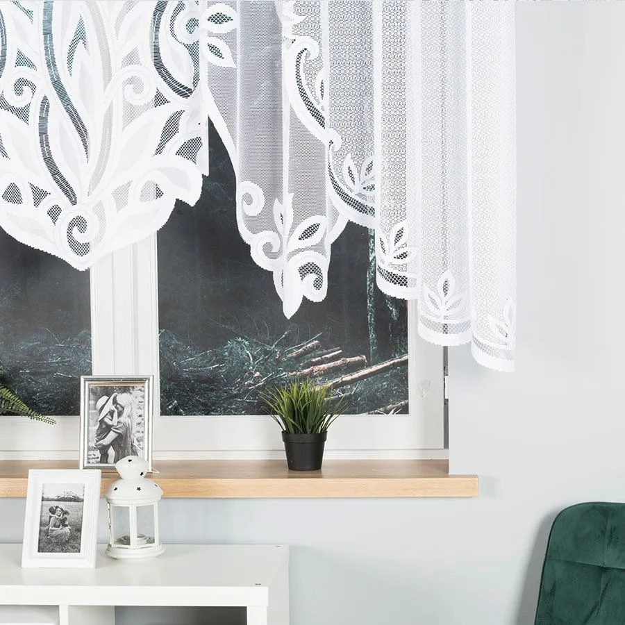 POLA Firanka żakardowa gotowa, szerokość 300 x wysokość 140cm, kolor 001 biały 019368