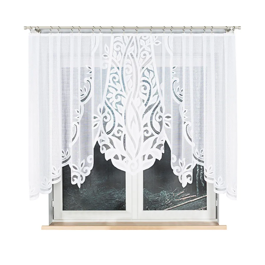 POLA Firanka żakardowa gotowa, szerokość 300 x wysokość 140cm, kolor 001 biały 019368