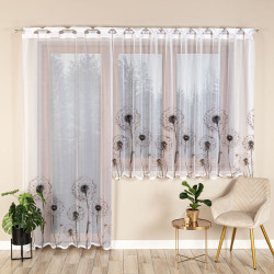 DMUCHAWCE Firanka żakardowa gotowa na prosto, szerokość 140 x wysokość 240cm, kolor 001 biały P00307