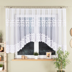 DARIA Firanka żakardowa gotowa, szerokość 400 x wysokość 140cm, kolor 001 biały 018982 DARIA Firanka żakardowa gotowa, szerokość 400 x wysokość 140cm, kolor 001 biały 018982