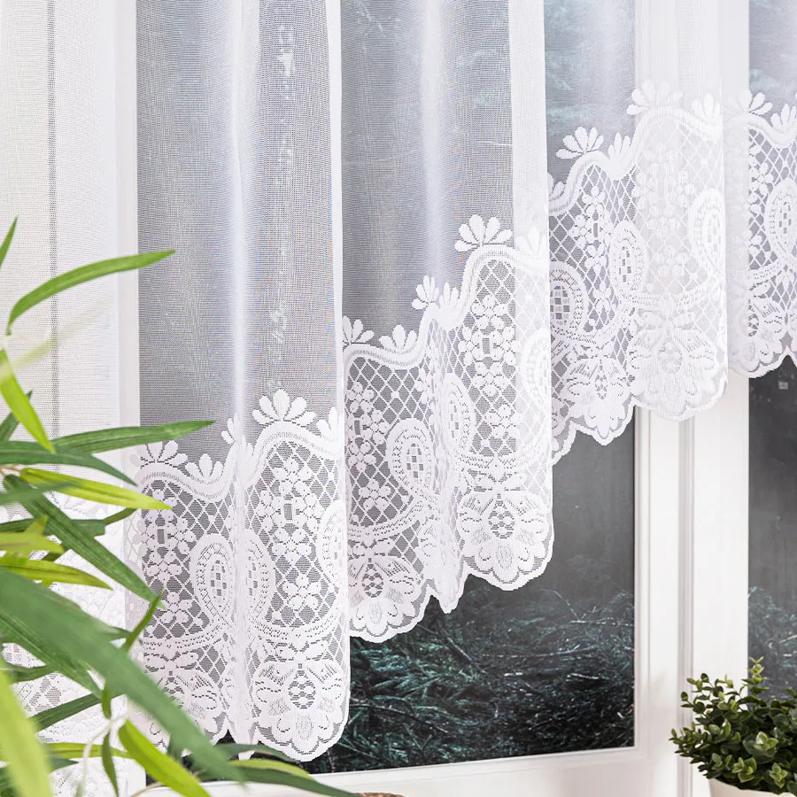 DARIA Firanka żakardowa gotowa, szerokość 400 x wysokość 140cm, kolor 001 biały 018982