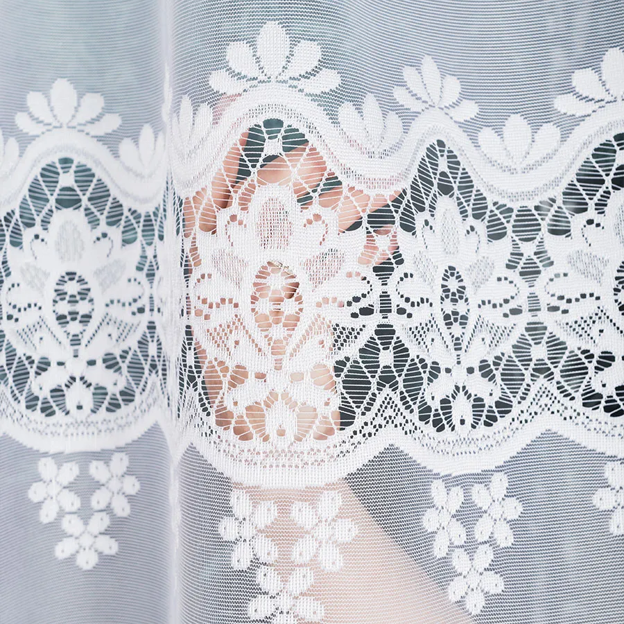 DARIA Firanka żakardowa gotowa, szerokość 400 x wysokość 140cm, kolor 001 biały 018982