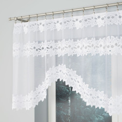 BASTIA Firanka żakardowa gotowa, szerokość 260 x wysokość 80cm, kolor 001 biały 648107