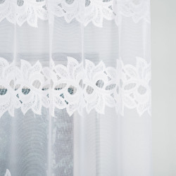 BASTIA Firanka żakardowa gotowa, szerokość 260 x wysokość 80cm, kolor 001 biały 648107