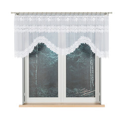 BASTIA Firanka żakardowa gotowa, szerokość 260 x wysokość 80cm, kolor 001 biały 648107