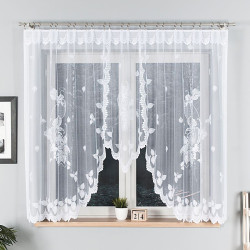BEGONIA Firanka żakardowa gotowa, szerokość 300 x wysokość 160cm, kolor 001 biały 007263 BEGONIA Firanka żakardowa gotowa, szerokość 300 x wysokość 160cm, kolor 001 biały 007263