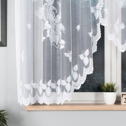 BEGONIA Firanka żakardowa gotowa, szerokość 300 x wysokość 160cm, kolor 001 biały 007263 BEGONIA Firanka żakardowa gotowa, szerokość 300 x wysokość 160cm, kolor 001 biały 007263