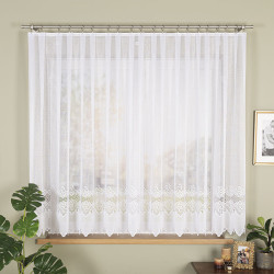 MODESTA Firanka żakardowa gotowa, szerokość 400 x wysokość 160cm, kolor 001 biały 017173 MODESTA Firanka żakardowa gotowa, szerokość 400 x wysokość 160cm, kolor 001 biały 017173