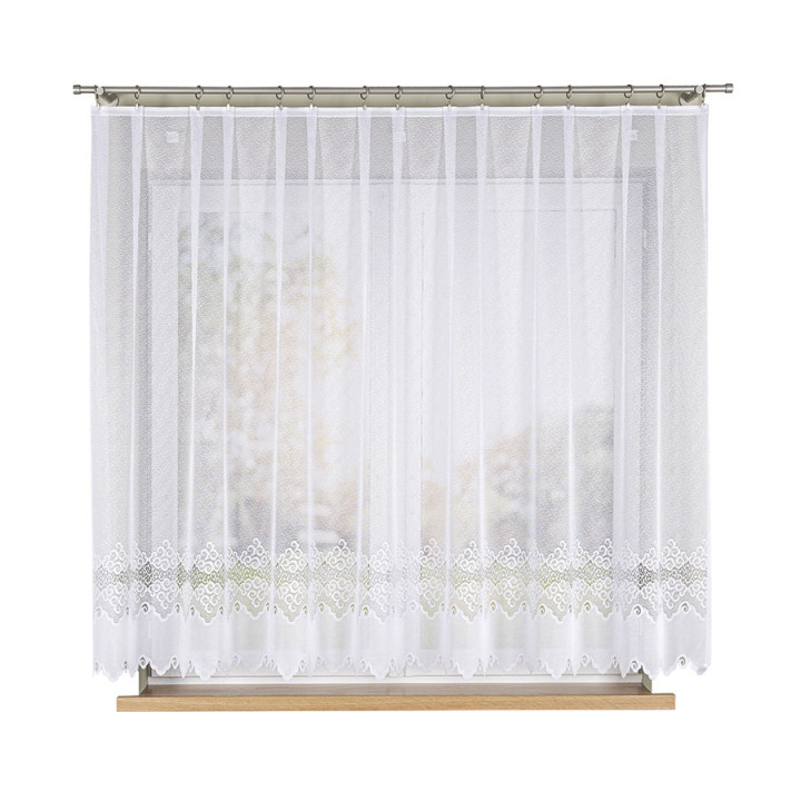 MODESTA Firanka żakardowa gotowa, szerokość 400 x wysokość 160cm, kolor 001 biały 017173