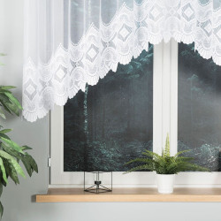 LUCYNA Firanka żakardowa gotowa, szerokość 250 x wysokość 120cm, kolor 001 biały 015079
