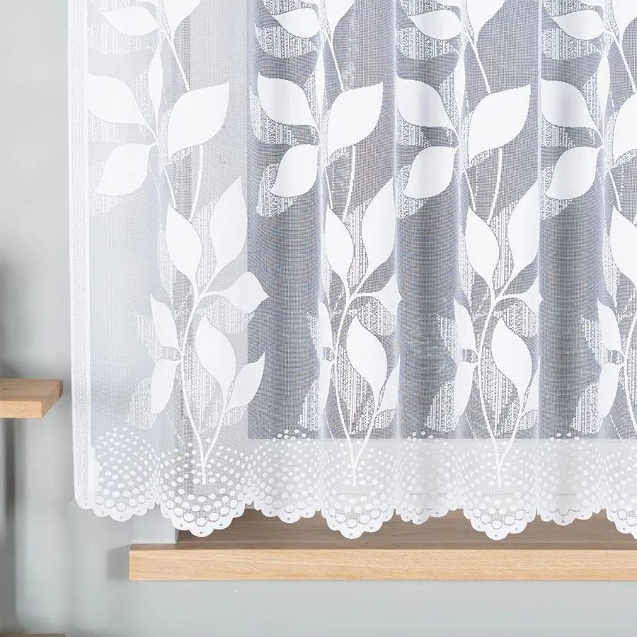 MARTYNA Firanka żakardowa gotowa na prosto, szerokość 320 x wysokość 160cm, kolor 001 biały 023083