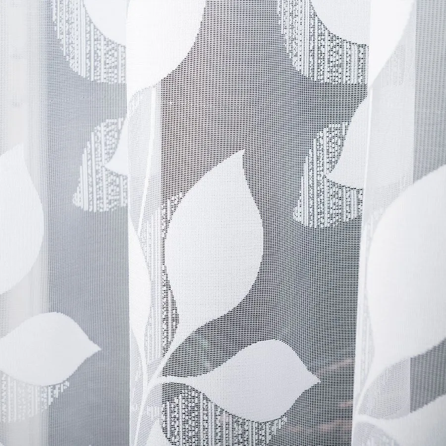 MARTYNA Firanka żakardowa gotowa na prosto, szerokość 320 x wysokość 160cm, kolor 001 biały 023083