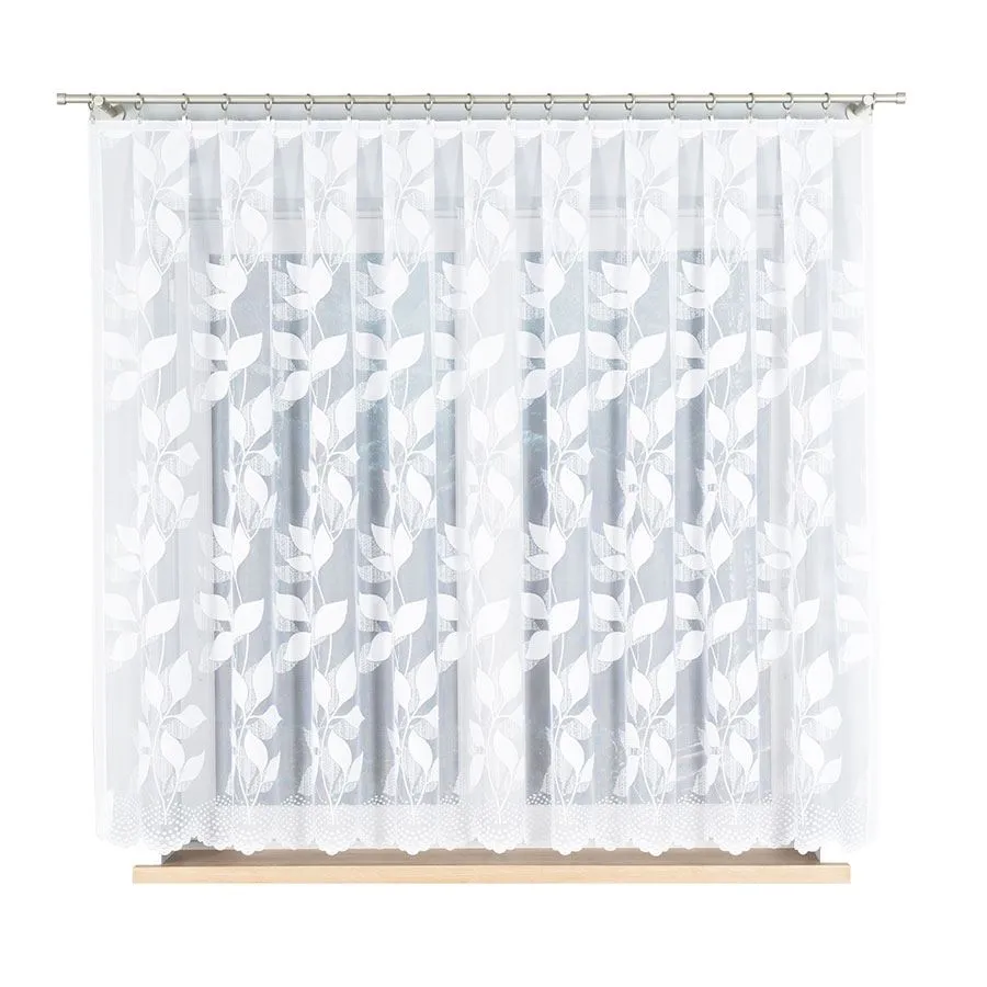 MARTYNA Firanka żakardowa gotowa na prosto, szerokość 320 x wysokość 160cm, kolor 001 biały 023083