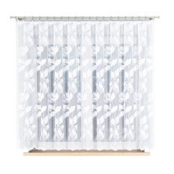 MARTYNA Firanka żakardowa gotowa na prosto, szerokość 320 x wysokość 160cm, kolor 001 biały 023083