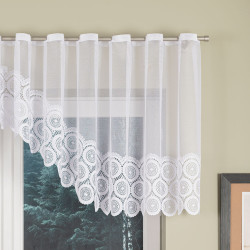 MALWINA Firanka żakardowa gotowa, szerokość 410 x wysokość 80cm, kolor 001 biały 018535 MALWINA Firanka żakardowa gotowa, szerokość 410 x wysokość 80cm, kolor 001 biały 018535